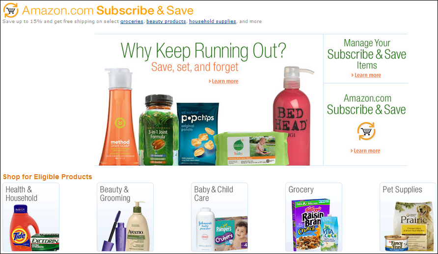 subscriptions for savings