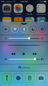 ios 7 control panel