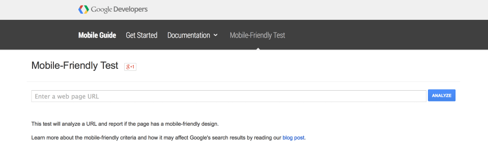 Mobile Friendly Test