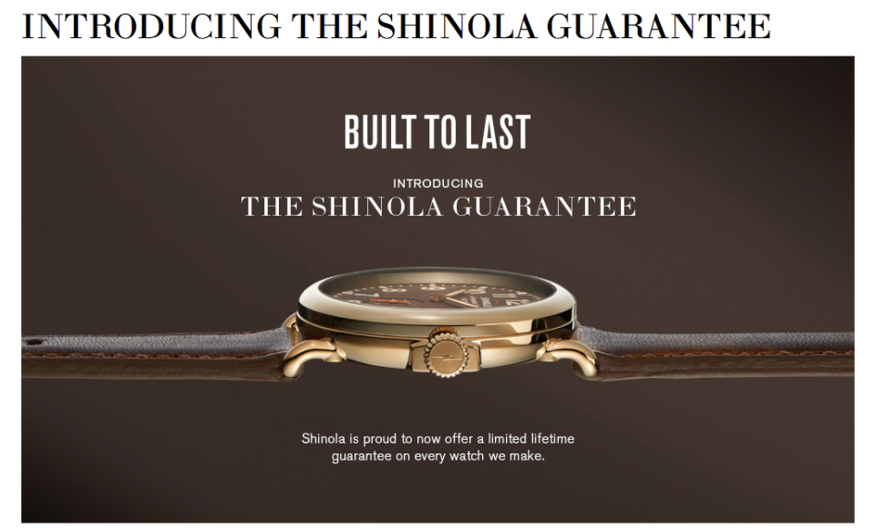 Shinola handmade watches